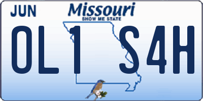 MO license plate OL1S4H
