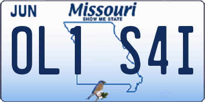 MO license plate OL1S4I