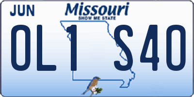 MO license plate OL1S4O