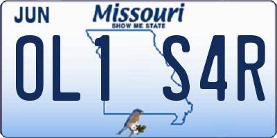 MO license plate OL1S4R