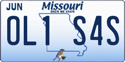MO license plate OL1S4S