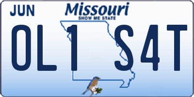 MO license plate OL1S4T