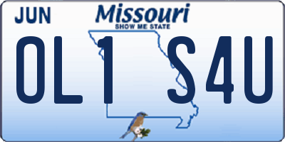 MO license plate OL1S4U
