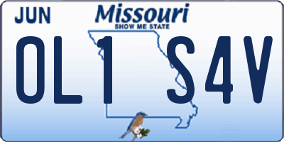 MO license plate OL1S4V