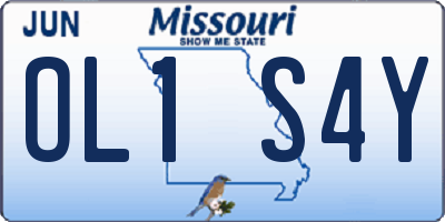 MO license plate OL1S4Y