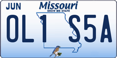 MO license plate OL1S5A