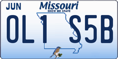 MO license plate OL1S5B