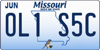 MO license plate OL1S5C