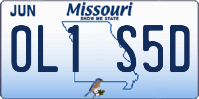 MO license plate OL1S5D