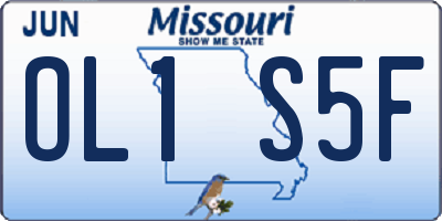 MO license plate OL1S5F