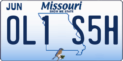 MO license plate OL1S5H