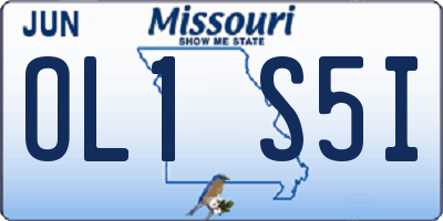 MO license plate OL1S5I