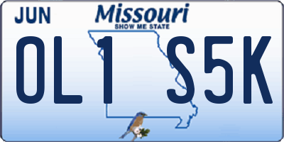 MO license plate OL1S5K