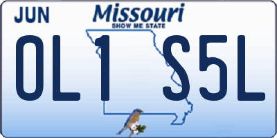 MO license plate OL1S5L