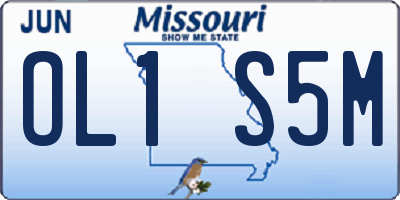 MO license plate OL1S5M