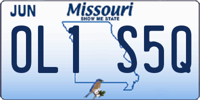 MO license plate OL1S5Q