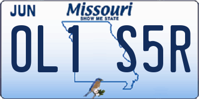 MO license plate OL1S5R