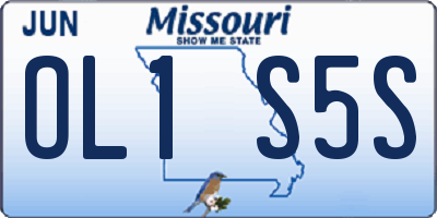 MO license plate OL1S5S