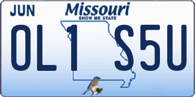 MO license plate OL1S5U