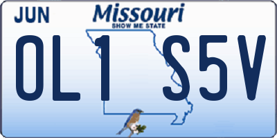 MO license plate OL1S5V