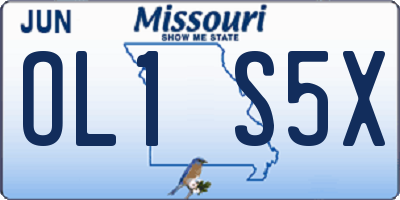 MO license plate OL1S5X