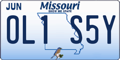 MO license plate OL1S5Y