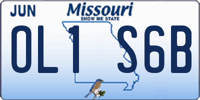 MO license plate OL1S6B
