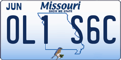 MO license plate OL1S6C