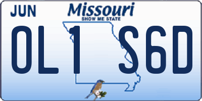 MO license plate OL1S6D