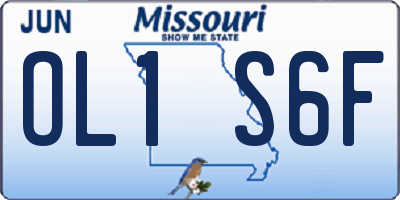 MO license plate OL1S6F