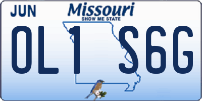 MO license plate OL1S6G