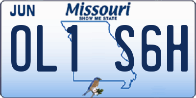 MO license plate OL1S6H