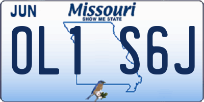 MO license plate OL1S6J