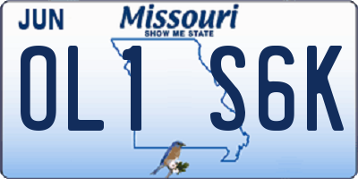 MO license plate OL1S6K