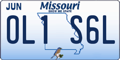 MO license plate OL1S6L