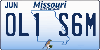 MO license plate OL1S6M