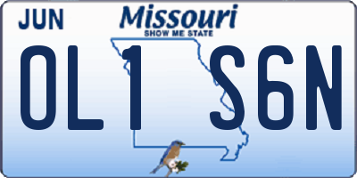 MO license plate OL1S6N