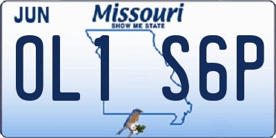 MO license plate OL1S6P