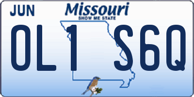 MO license plate OL1S6Q