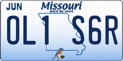 MO license plate OL1S6R
