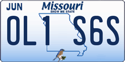 MO license plate OL1S6S