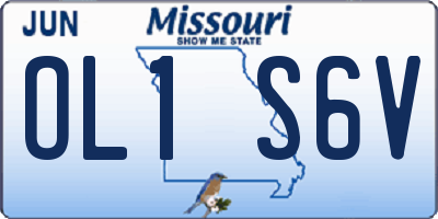MO license plate OL1S6V