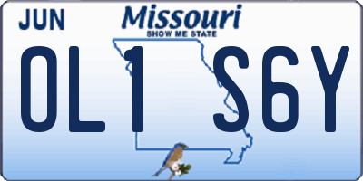 MO license plate OL1S6Y