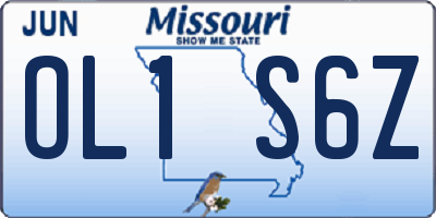 MO license plate OL1S6Z