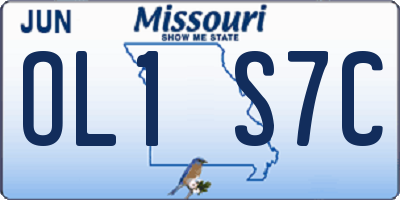 MO license plate OL1S7C