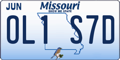 MO license plate OL1S7D