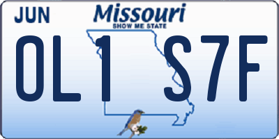 MO license plate OL1S7F