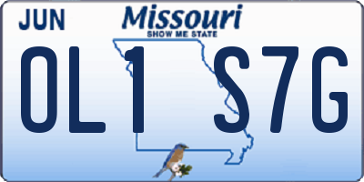 MO license plate OL1S7G