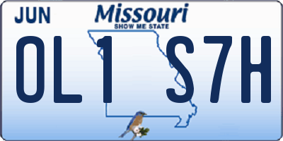 MO license plate OL1S7H