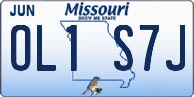 MO license plate OL1S7J
